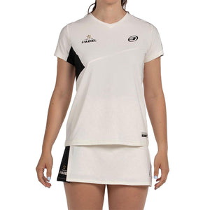 Bullpadel Pampan T-shirt voor dames in gebroken wit met bijpassende rok