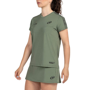 Kakigroen Bullpadel Pampan T-shirt van opzij met bijpassende rok