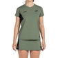 Bullpadel Pampan T-shirt voor dames in kakigroen, vooraanzicht met logo