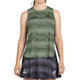 Bullpadel Parnav mouwloos shirt voor dames in groen, vooraanzicht met logo