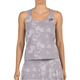 Model draagt de grijze Bullpadel Exoro tanktop voor dames met wolkenprint, vooraanzicht