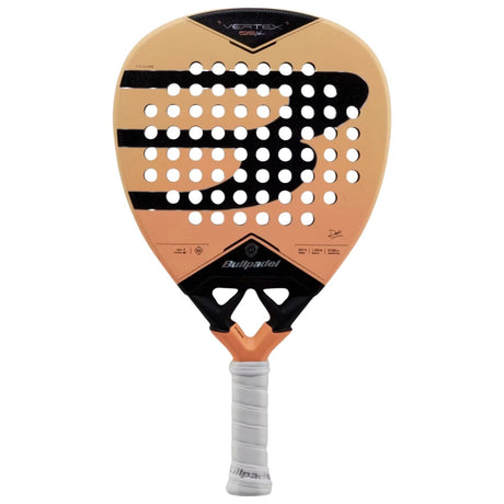 Bullpadel Vertex 05 W 27 dames padelracket in zalmoranje met zwart, vooraanzicht