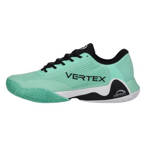 Binnenzijde van de mintgroene Bullpadel Vertex Vibram 25I met Vertex-opdruk