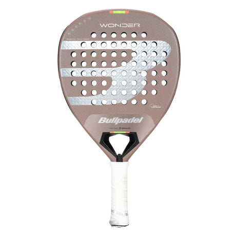 Bullpadel Wonder 26 dames padelracket in rosebruin met wit slagvlak, vooraanzicht