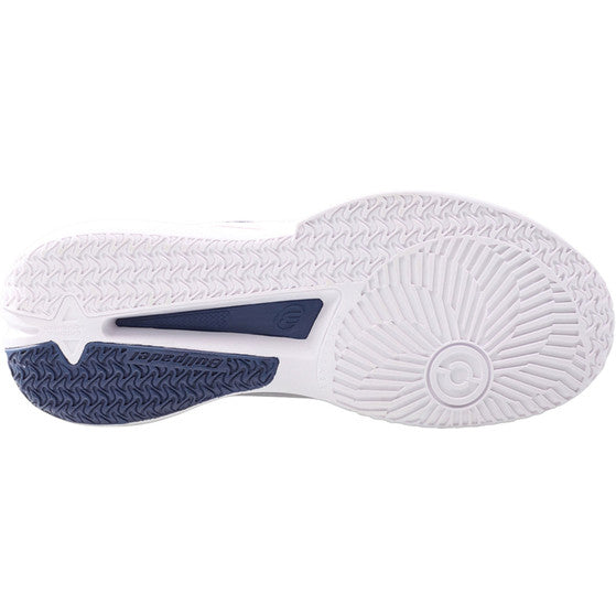 Witte zool van de Bullpadel Wonder W 26 met donkerblauw draaivlak