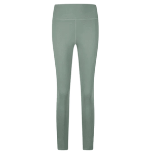 By VP Legging Green, vooraanzicht met brede tailleband