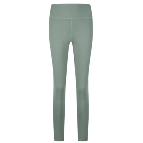 By VP Legging Green, vooraanzicht met brede tailleband