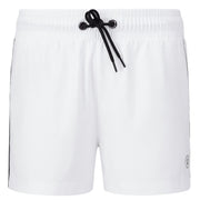 By VP Short Women White, Vorderansicht mit schwarzem Kordelzug in der Taille