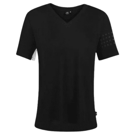 By VP T-Shirt Women Black, vooraanzicht met V-hals