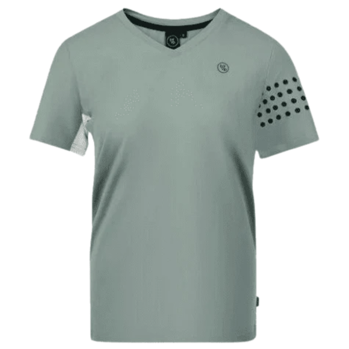 By VP T-Shirt Women Green, side view with white side panel