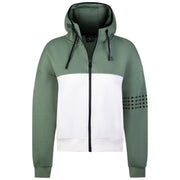 By VP Zip Jacket Women Green/White, vooraanzicht met capuchon en rits