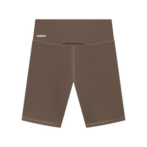 Achterzijde van de Cuera Active Biker Tights Hidden Seem Walnut met brede tailleband