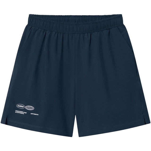 Cuera Active Globe short voor heren in donkerblauw, vooraanzicht met logoprint
