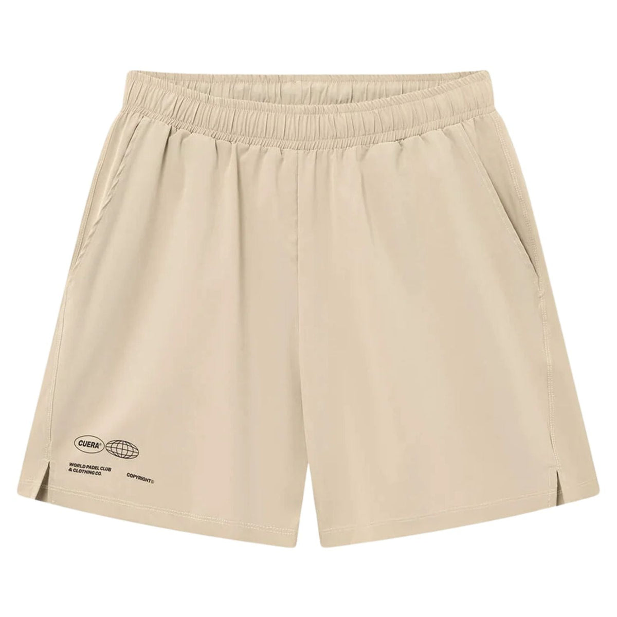 Cuera Active Globe short voor heren in zandbeige, vooraanzicht met logo op de pijp