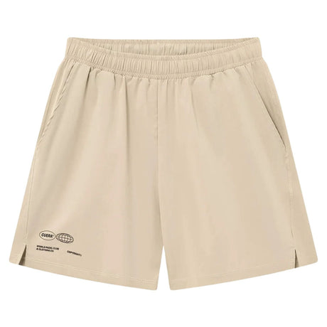 Cuera Active Globe Shorts Sand, vooraanzicht met logo op de pijp