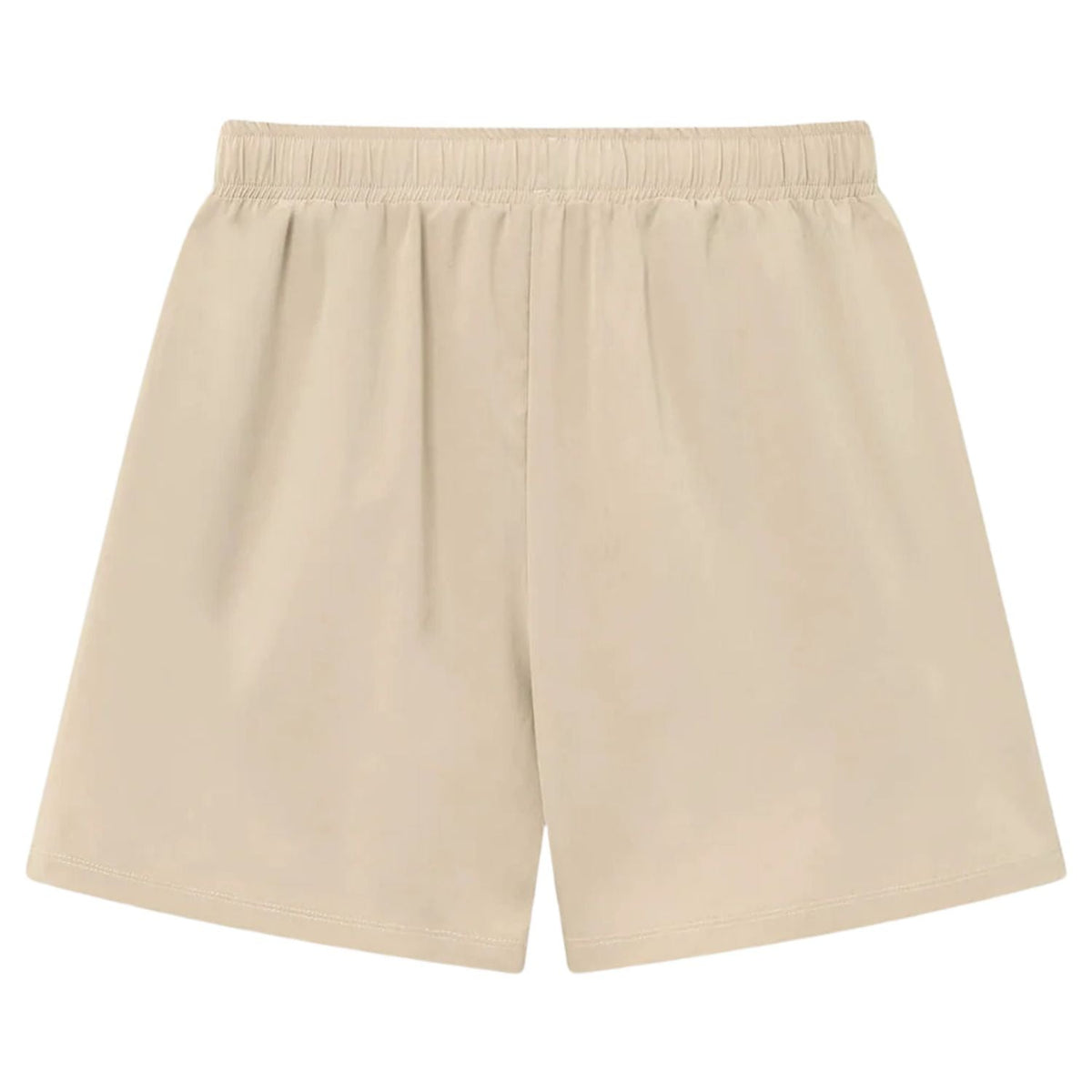 Achterzijde van de zandbeige Cuera Active Globe short met elastische tailleband
