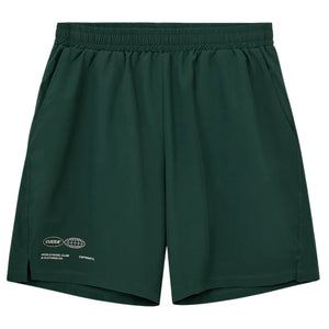 Cuera Active Globe short voor heren in donkergroen, vooraanzicht met logoprint