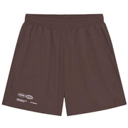 Cuera Active Globe Shorts Dark Brown, vooraanzicht met logo op de pijp