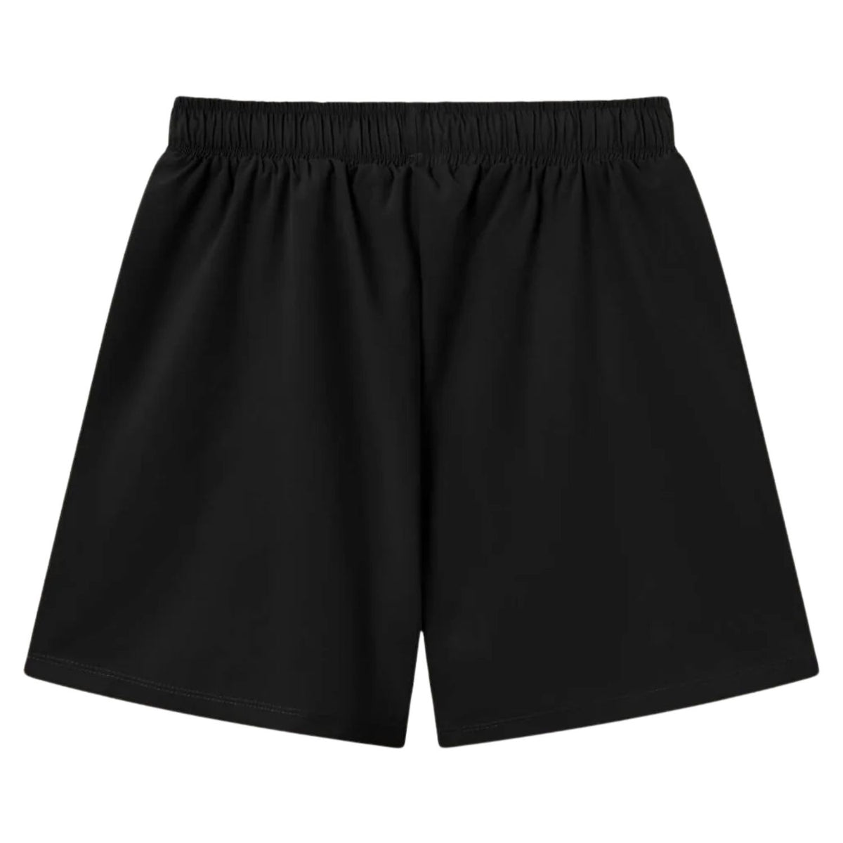 Achterzijde van de zwarte Cuera Active Globe short met elastische tailleband