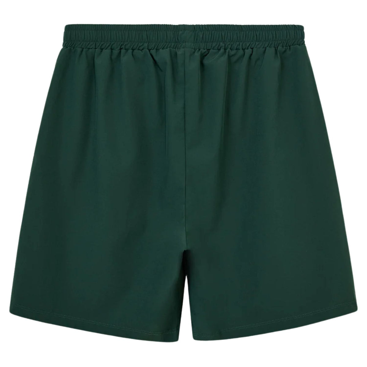 Achterzijde van de donkergroene Cuera Active Globe short met elastische tailleband