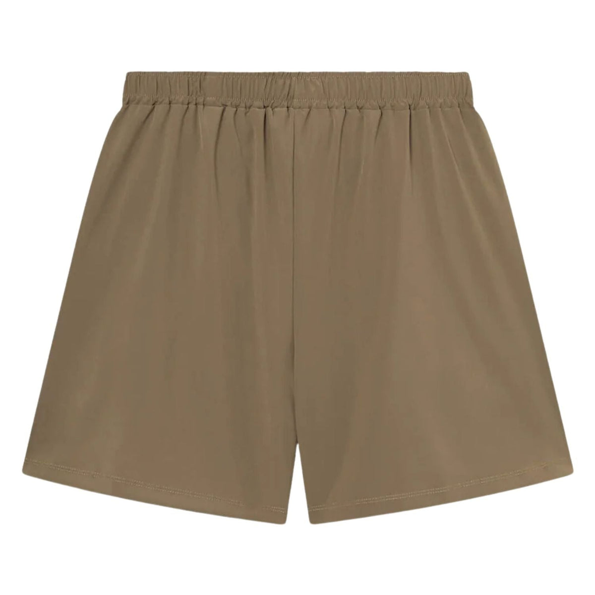 Achterzijde van de taupebeige Cuera Active Globe short met elastische tailleband