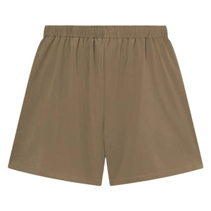 Achterzijde van de Cuera Active Globe Shorts Walnut met elastische tailleband