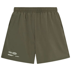 Cuera Active Globe short voor heren in olijfgroen, vooraanzicht met logoprint