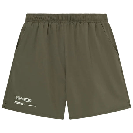 Cuera Active Globe short voor heren in olijfgroen, vooraanzicht met logoprint