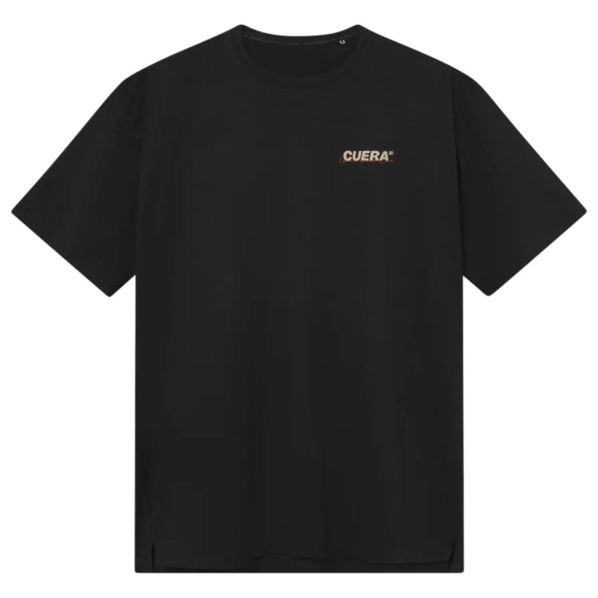 Cuera Active Light Weight T-Shirt Black, vooraanzicht plat gelegd