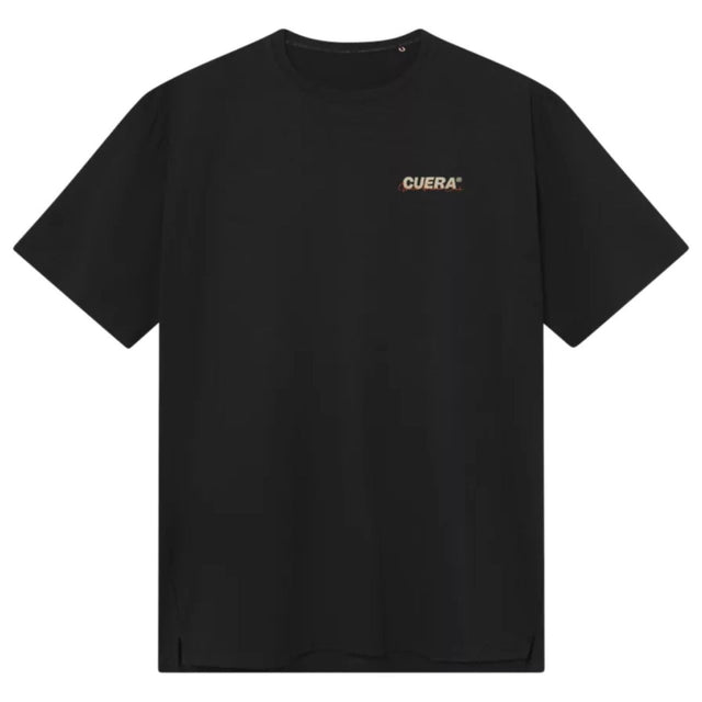 Cuera Active Light Weight T-Shirt Black, vooraanzicht plat gelegd