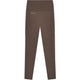 Vooraanzicht van de bruine Cuera Active Logo Tights met hoge taille en klein logo