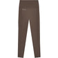 Vooraanzicht van de bruine Cuera Active Logo Tights met hoge taille en klein logo