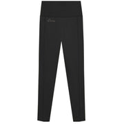 Vooraanzicht van de Cuera Active Logo Tights Long Black met brede tailleband