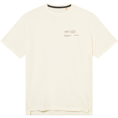 Cuera Oncourt Airy Logo T-shirt voor heren in gebroken wit, vooraanzicht met subtiel borstlogo