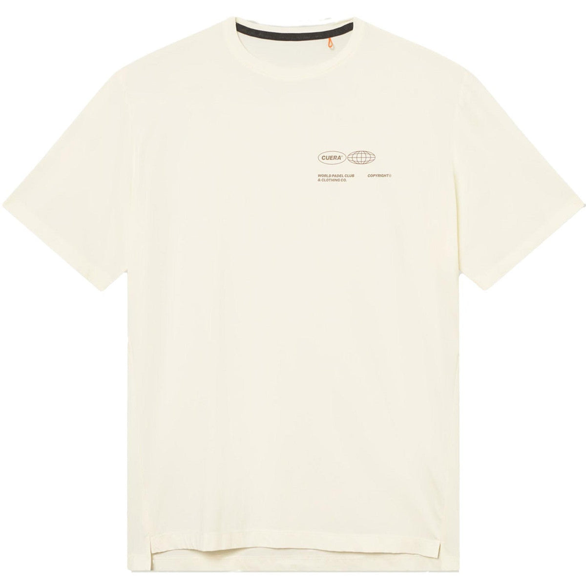 Camisola Cuera Oncourt Airy Logo Off White, vista frontal com um logótipo discreto no peito
