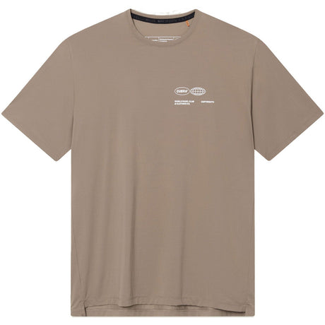 Cuera Oncourt Airy Logo T-Shirt Walnut, vooraanzicht met klein logo op de borst