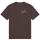 Cuera Oncourt Airy Logo T-shirt voor heren in donkerbruin, vooraanzicht plat gefotografeerd