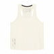 Vooraanzicht van de cremekleurige Cuera Oncourt Airy Tank Top met racerback