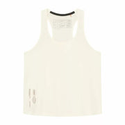 Vooraanzicht van de cremekleurige Cuera Oncourt Airy Tank Top met racerback