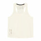 Vooraanzicht van de cremekleurige Cuera Oncourt Airy Tank Top met racerback