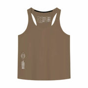 Vooraanzicht van de Cuera Oncourt Airy Tank Top Walnut met klein borstlogo