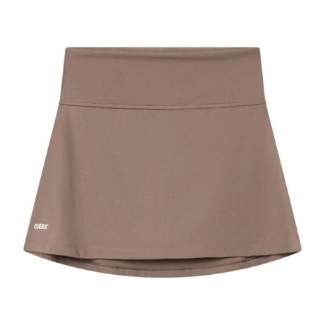 Cuera Oncourt Skirt 2-In-1 voor dames in taupebruin, vooraanzicht met brede tailleband