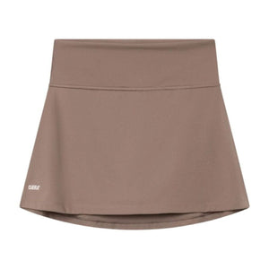Cuera Oncourt Skirt 2-In-1 Walnut, vooraanzicht met brede tailleband