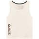 Cuera Oncourt Slim Tank Top voor dames in gebroken wit, vooraanzicht met CUERA-logo