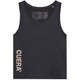 Cuera Oncourt Slim Tank Top voor dames in zwart, vooraanzicht met wit CUERA-logo