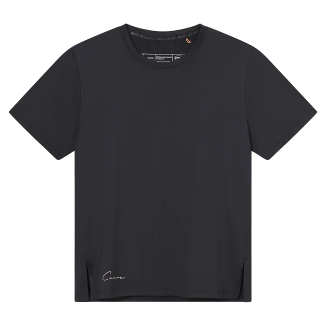 Cuera Oncourt Slit Top SS Black, plat vooraanzicht met zijsplit