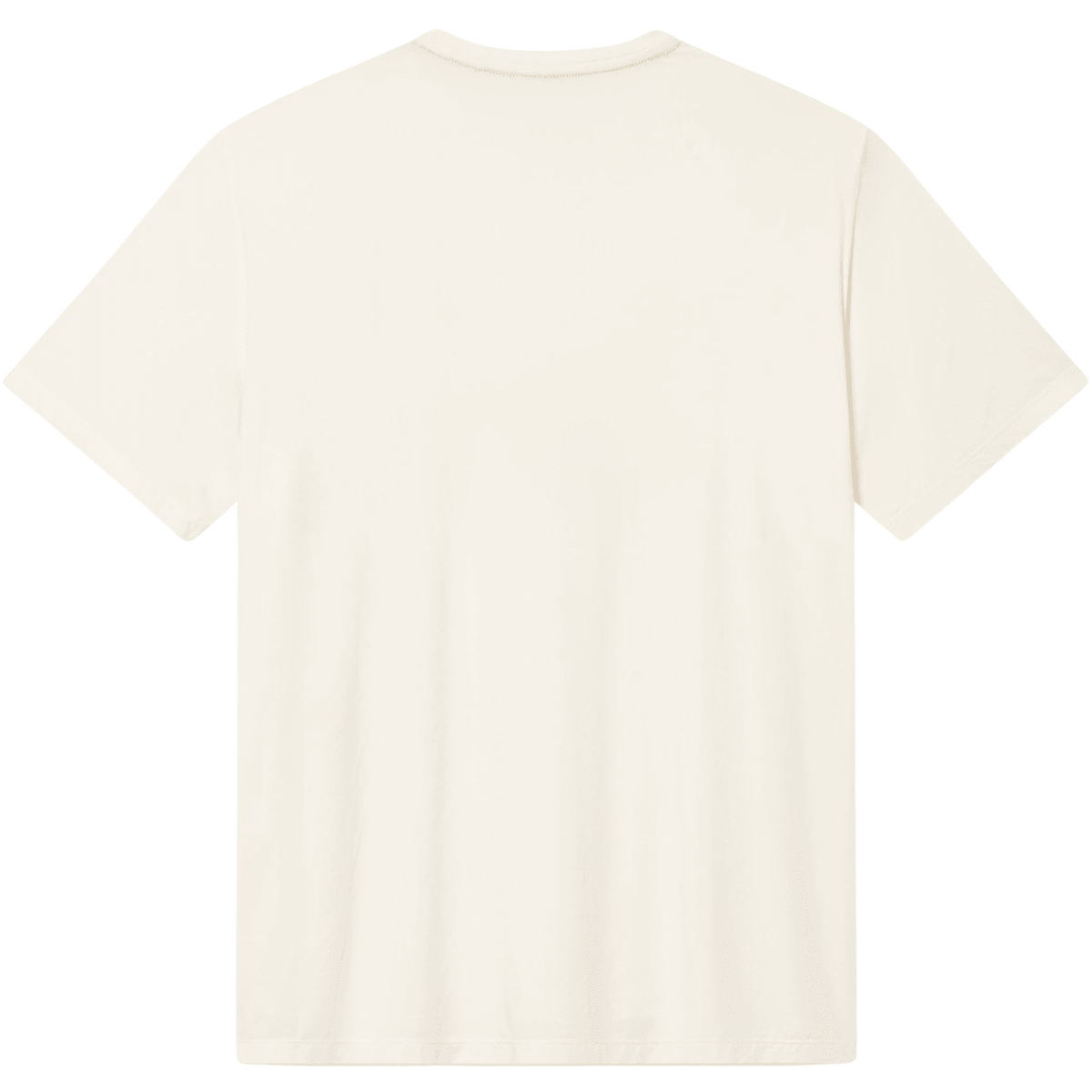 Achterzijde van het gebroken witte Cuera WPC T-shirt, effen zonder rugprint