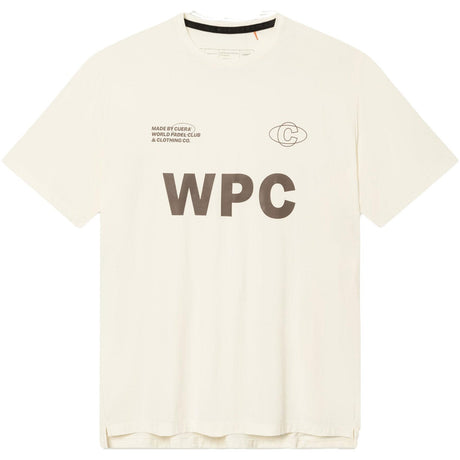 Cuera WPC lightweight T-shirt voor heren in gebroken wit met beige WPC-print