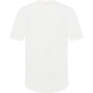 Dunlop Club Mens Crew Tee White, achteraanzicht in wit met raglannaden