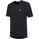 Dunlop Club T-shirt voor heren in zwart met geel nekdetail, vooraanzicht